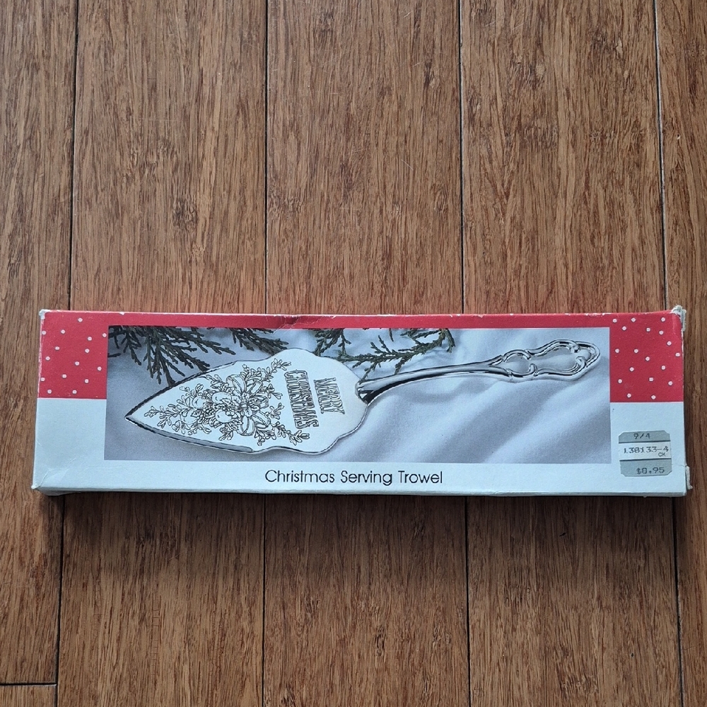 Vintage 1992 11" Silver Plated Christmas Serving Trowel